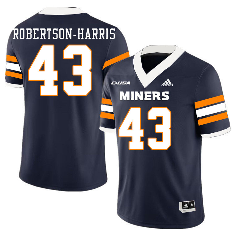 Roy Robertson-Harris UTEP Jersey,UTEP Miners #43 Roy Robertson-Harris College Football Jersey-Navy